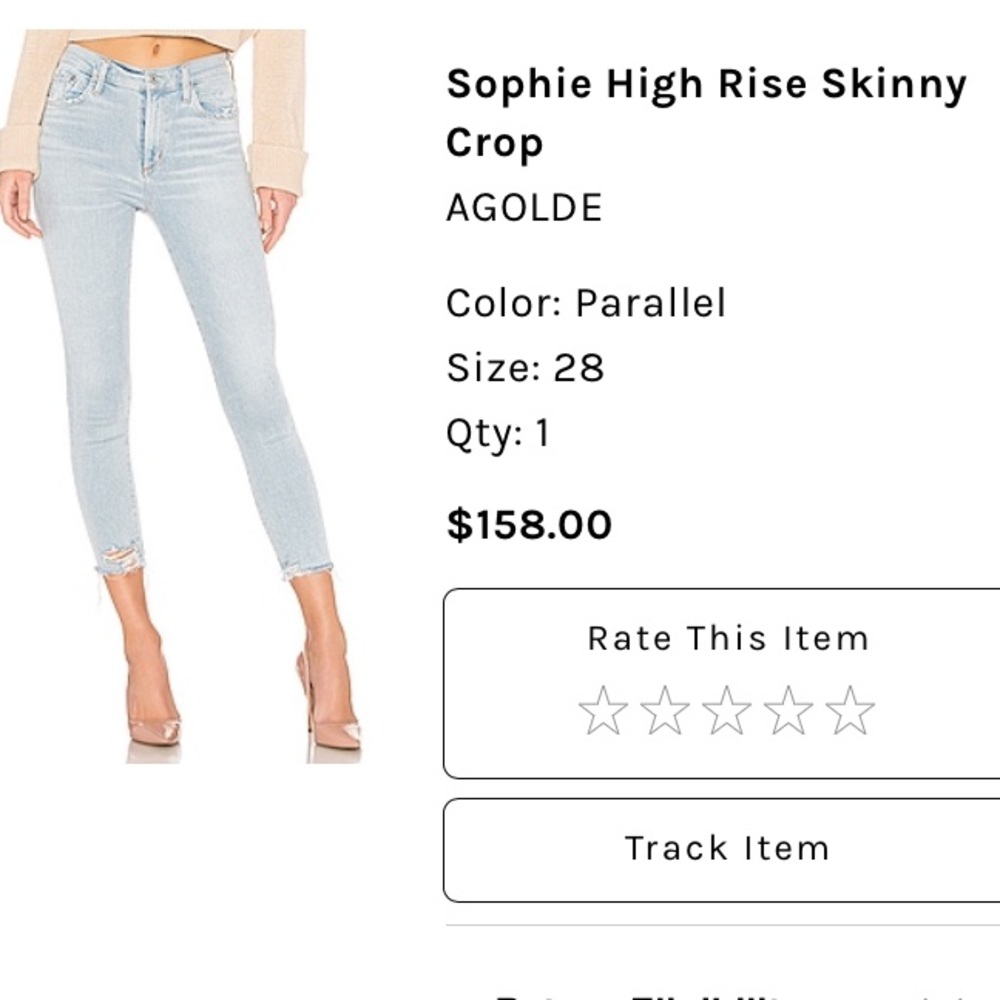 Agolde light blue jeans